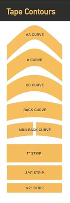 Sunshine Tape Quick Aggressive Hairpiece Wig Tape (36 Pieces) - AA Curve - Double Sided Adhesive Tape for Toupee Lace Front Wig Strong Hold Waterproof Strips