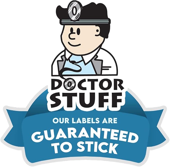 2025 Year Stickers, Doctor Stuff 2025 Chart Stickers, Black Color Coded, Ames/TAB Style, USA Made Year Labels for End Tab File Folders, 500/Roll, 1 Roll, 3/4" x 1-1/2"