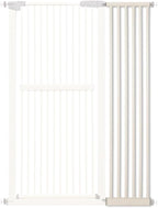 Lumizone Extra Tall Cat Gate Extension Kit 61.02" High Pressure Mounted 12.6" Extra Wide 1.37" Gap No Drilling Tall Pet Gate for Dogs (Cream, 12.60" W)