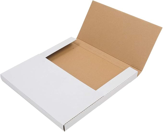 25 Packs White Vinyl Record LP Shipping Mailer Boxes, 12.5in*12.5in*1in Record Mailers, Album Paper Box, Record Album Mailer