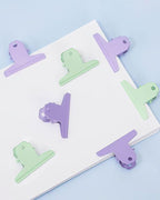 2PCS Extra Large Binder Clips Metal Bulldog Clips Large Paper Clamps Holder Chip Clips for Home School Office Drawing Bag Purple 3inch