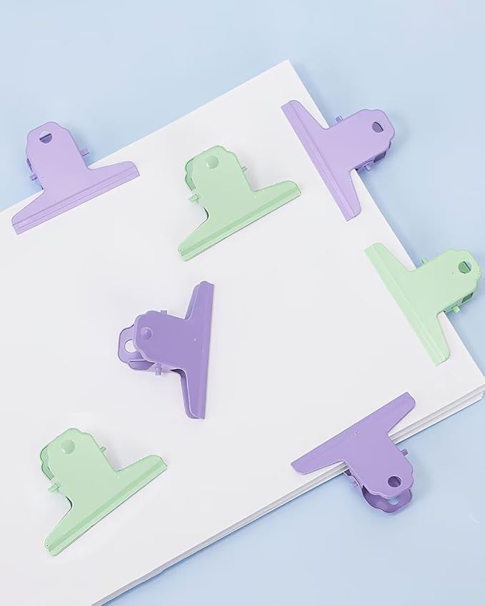 2PCS Extra Large Binder Clips Metal Bulldog Clips Large Paper Clamps Holder Chip Clips for Home School Office Drawing Bag Green 4inch