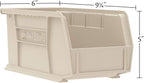 Akro-Mils 30237 AkroBins Plastic Storage Bins, Space-Saving Stackable Bins for Garage, Pantry, Craft Organization, 9-" x 6-" x 5-", Black, 12-Pack