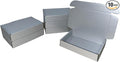 10 Pcs 11.8 x 7.9 x 3.2 inches Corrugated Cardboard Gift Boxes Recyclable Shipping Boxes for Mailing & Holidays, Wedding, Birthday, Gifts Packaging (Silver, 11.8 x 7.9 x 3.2")