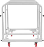 Steel Panel Truck, 1400lbs Heavy Duty Lumber Drywall Dolly Cart with 4" Swivel Casters, Table Dolly with Crossbeam & 3 Side Handrails for Garage, Home, Warehouse, 31" L X 28" W X 35" H (Grey)