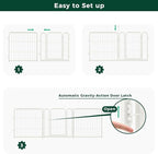 FXW Garden Fence Outdoor for The Yard – 24in(H) x 60.9ft(L) Heavy Duty Metal Animal Barrier for Dog and Rabbit, Decorative Dog Fence, 32 Panels, White