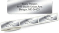 Personalized Return Address Labels, Roll of 500 Silver Foil Self-Adhesive Labels Without Dispenser, Customize with Name & Shipping Address, Colorful Images