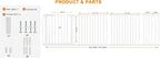 HOOEN Extra Wide Baby Gate for Doorways Stairs 86-105 Inch Wide Pressure Mounted Dog Gates for The House Walk Through Gates Indoor Safety Child Gates for Kids or Pets (86.3"-105")