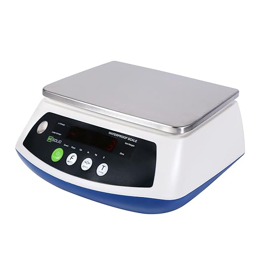 U.S. Solid Waterproof Bench Scale - IP68 Water-Repellent Digital Compact Bench Platform Scale, 30 kg x 5 g (66 lb x 0.01 lb)