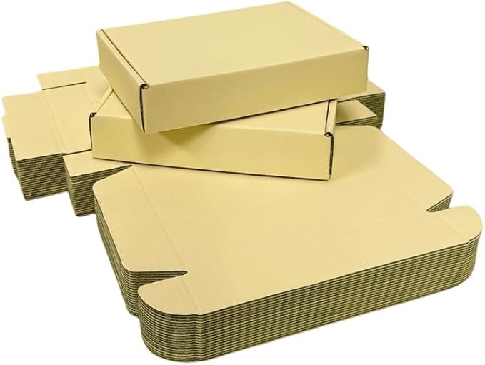 20 Pcs 14.2 x 10.2 x 2.4 inches Larger Size Shipping Boxes for Small Business Cardboard Corrugated Mailer Boxes for Shipping Packaging Holidays Craft Gifts Giving Products (Butter Yellow)