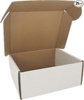 7x6x3'' Corrugated Mailers, 25 Pack, Cardboard Shipping Boxes, White (CM763-25)