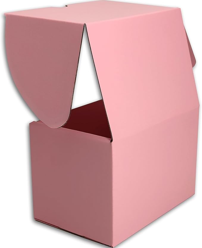 8x6x6 inches Small Shipping Boxes Set of 25 - Pink Mailer Corrugated Cardboard Boxes for Shipping Packaging Mailing Products