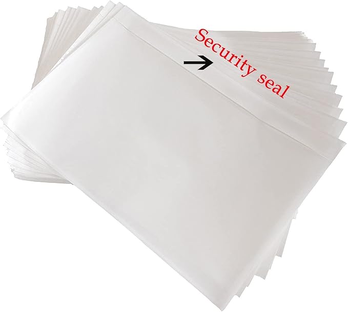 SJPACK 6" x 9" Packing List Envelopes, 500 Packs Clear Self Adhesive Shipping Labels Pouches