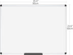 VIZ-PRO Magnetic Dry Erase Board, 36 X 24 Inches, Silver Aluminium Frame