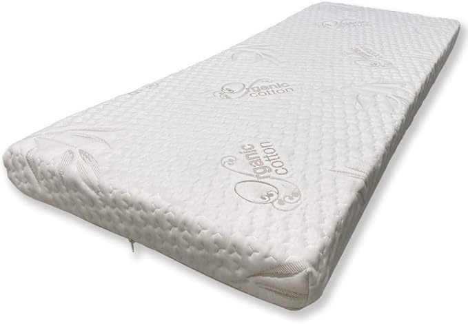 Foamma 5” x 30” x 72” High Density Foam Bunk Mattress, Organic Cotton Cover, Made in USA, Comfortable, CertiPUR-US Certified