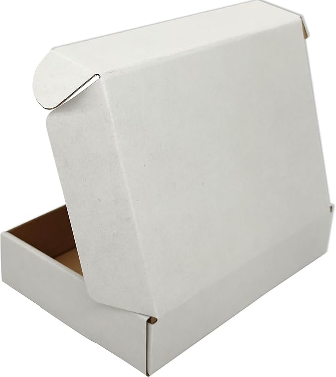 Small White Shipping Boxes for Small Business Pack of 25-11x8x2 inches Cardboard Corrugated Mailer Boxes for Shipping Packaging Craft Gifts Giving Products