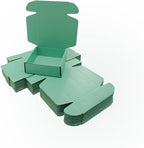 15 Pcs 4.7 x 4.7 x 1.6 Inches Mini Size Corrugated Cardboard Gift Boxes Recyclable Shipping Boxes for Packing Jewelry Ornament Gift Craft Packaging Supplier (Mint green, 4.7 x 4.7 x 1.6")