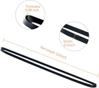 Coopay 12 Inches Extra Large Rubber Bands, 30 Pieces Heavy Duty Trash Can Band Bulk, Strong Elastic for Office Supply School Home, Garbage Cans, File Folders (Black)