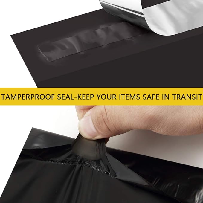 UCGOU Poly Mailers 24x24 Inch Black 50 Pack Extra Large Shipping Bags Strong Thick Mailing Envelopes Self Seal Adhesive Waterproof and Tear Proof Shipping Bags for Clothes