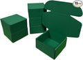 15 Pcs 6 x 6 x 3 inches Corrugated Cardboard Gift Boxes Recyclable Shipping Boxes for Mailing & Holidays, Wedding, Birthday, Gifts Packaging (Hunter Green, 6 x 6 x 3")