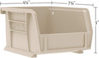 Akro-Mils 30220 AkroBins Plastic Storage Bins, Space-Saving Stackable Bins for Garage, Pantry, Craft Organization, 7-" x 4-" x 3-", Clear, 24-Pack