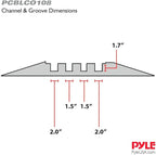 Pyle Hose & Cable Protection Ramp - Extra Heavy Duty Four Channel Extra Large Opening for Water Hose Car Truck Pedestrian Ramp Supports 55000 Lbs, Flip-Open Cover, 31.5” x 23.2” x 3.14” PCBLCO108