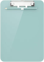 Hongri Plastic Clipboard with Pen Holder, Green 8.5x11 Letter Size Clip Board for Classroom, Office, Students, Nurses and Women, Low Profile Clip, Size 12.5 x 9 in