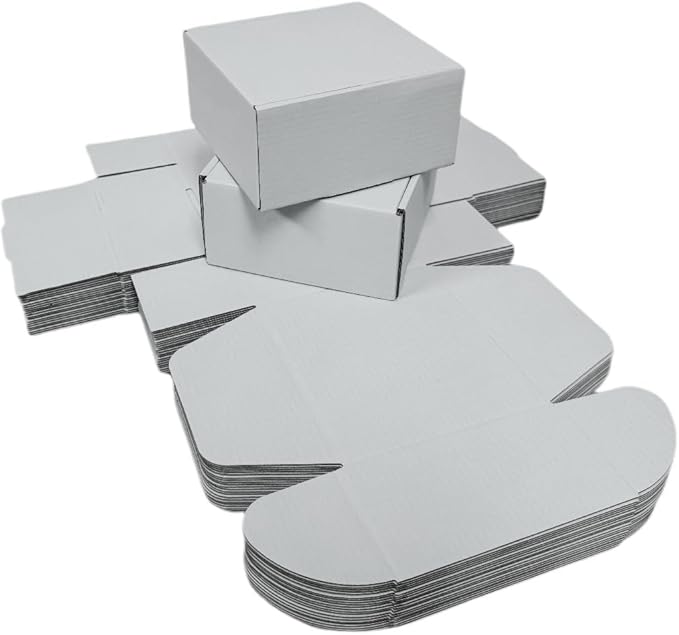 10 Pcs 9.8 x 9.8 x 4 inches Large Size Corrugated Cardboard Gift Boxes Recyclable Shipping Boxes for Mailing & Holidays, Wedding, Birthday, Gifts Packaging (Gray, 9.8 x 9.8 x 4")