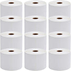 MFLABEL 4x6 Direct Thermal Shipping Labels - 12 Rolls of 450 Labels/Roll, Compatible with Zebra 2844/ZP450/ZP500/ZP505, USPS/FedEx/UPS/Amazon Shipping, Smudge-Resistant & Permanent Adhesive