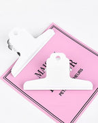 2PCS Extra Large Binder Clips Metal Bulldog Clips Large Paper Clamps Holder Chip Clips for Home School Office Drawing Bag White 4inch