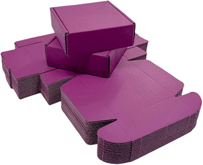 15 Pcs 4.7 x 4.7 x 1.6 Inches Mini Size Corrugated Cardboard Gift Boxes Recyclable Shipping Boxes for Packing Jewelry Ornament Gift Craft Packaging Supplier (Cranberry, 4.7 x 4.7 x 1.6")