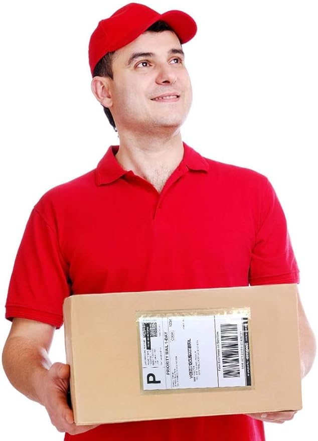 SJPACK 6" x 9" Packing List Envelopes, 4000 Packs Clear Self Adhesive Shipping Labels Pouches