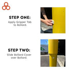 Innoplast BollardGard 7" x 52" Bollard Cover Yellow (Yellow Black Tape)