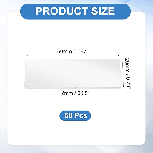 uxcell 50Pcs Double Sided Adhesive Pads, 1.97" x 0.79" Clear Removable Heavy Duty Mounting Tape Picture Hanging Sticky Adhesive Pad for Wall, Poster Picture, DIY Craft