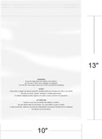 iMailer - 500 Pcs - 10" x 13" Clear Poly Bags for Clothing - Self Seal Suffocation Warning Plastic Poly Bags 1.6 Mil for Shipping, Packaging, T-Shirt - Permanent Adhesive