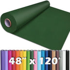 PerkHomy 48" x 1,440" (120') Dark Green Kraft Paper Roll for Craft Bulletin Board Paper Art Table Covering Crafting Gift Wrapping Bouquet Packing Parcel 80GSM 55LB (Dark Green, 48" x 120')