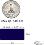 Royal Green Metallic Silver Sticker Labels 1.57 inch x 0.75 inch (40mm x 19mm) - 2000 Pack