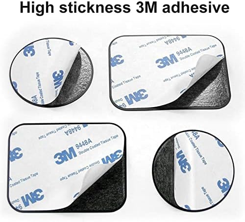 SALEX Replacement Metal Plates Set for Magnetic Car Phone Holders, Wall & Air Vent Mounts, Cases, Magnets. Kit of 16 Black Round Iron Discs Without Holes. 3M Adhesive Backing. Steel Sheets 16 Pack.