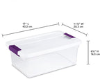 Sterilite 12-Pack 15 Quart ClearView Latch Box, Stackable Organizer Bins with Latching Lids - Clear Plastic Organization Containers for Closet, Bedroom, Shelving Units and Everyday Home Storage