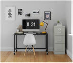 UrbanPro 3 Drawers 40.19" Vertical Light Gray Metal Filing Cabinet Lockable Pre-Assembled Stationary Letter Size for Home, Office