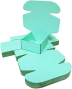 15 Pcs 6 x 6 x 3 inches Corrugated Cardboard Gift Boxes Recyclable Shipping Boxes for Mailing & Holidays, Wedding, Birthday, Gifts Packaging (Mint green, 6 x 6 x 3")