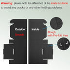 25 Pack 7x6x2'' Small Shipping Boxes, Black Corrugated Cardboard Mailers for Mailing Packaging Business (BK762-25)