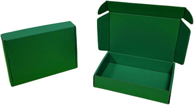 30 Pcs 9.8 x 7.9 x 2.8 inches Shipping Boxes for Small Business Cardboard Corrugated Mailer Boxes for Shipping Packaging Holidays Craft Gifts Giving Products (Hunter Green, 9.8 x 7.9 x 2.8")