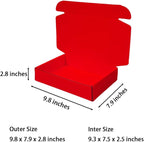 30 Pcs 9.8 x 7.9 x 2.8 inches Shipping Boxes for Small Business Cardboard Corrugated Mailer Boxes for Shipping Packaging Holidays Craft Gifts Giving Products (Red, 9.8 x 7.9 x 2.8")