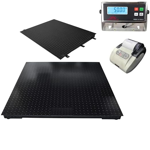 Liberty (48" x 48") Pallet Size Floor Scale - Accurate Pallet Scales with Smart Digital Indicator, Ramp & Printer for Warehouse Shipping and Heavy Duty Industrial Scale - 10,000 lbs x 1 lb