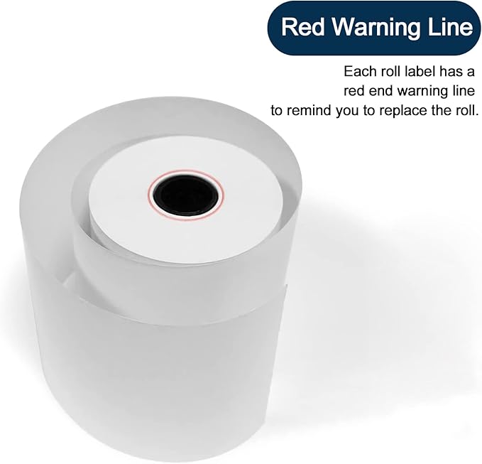 MFLABEL 3-1/8" x 119' Thermal Receipt Rolls, Pos Receipt Papers for 80mm Thermal POS Printer, 50 Rolls