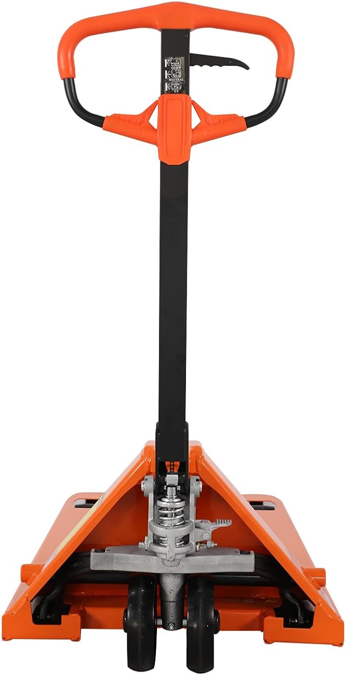 T Tory Carrier Pallet Jack, 5500 Lb. Capacity 27 x 48 Forks Mannual Pallet Truck, Hand Trucks with Replacement Load Wheels