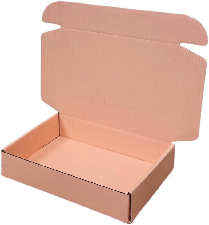 50 Pcs 7.9 x 4 x 1.2 inches Shipping Boxes for Small Business Cardboard Corrugated Mailer Boxes for Shipping Packaging Holidays Craft Gifts Phone Case Packaging (Powder Pink, 7.9 x 4 x 1.2")