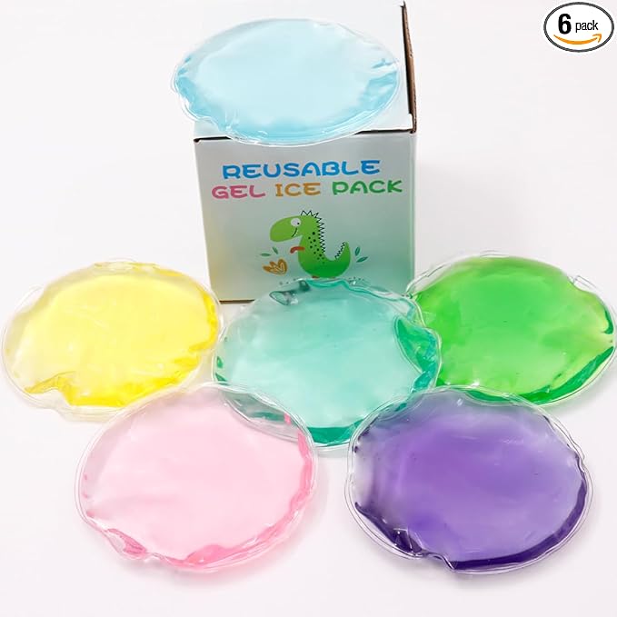 6 PCS Ice Packs, ReusableIce Ice Pack, Auxiliary Fever Reduction, Wisdom Teeth, Baby Colic, Gas and Upset Stomach, Pain Relief, Fever, Headaches
