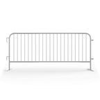 Angry Bull Barricades Metal Interlocking Steel Barricade (8.5 Ft. Heavy Duty, Flat Feet, White Powder Coated, Set of 20)
